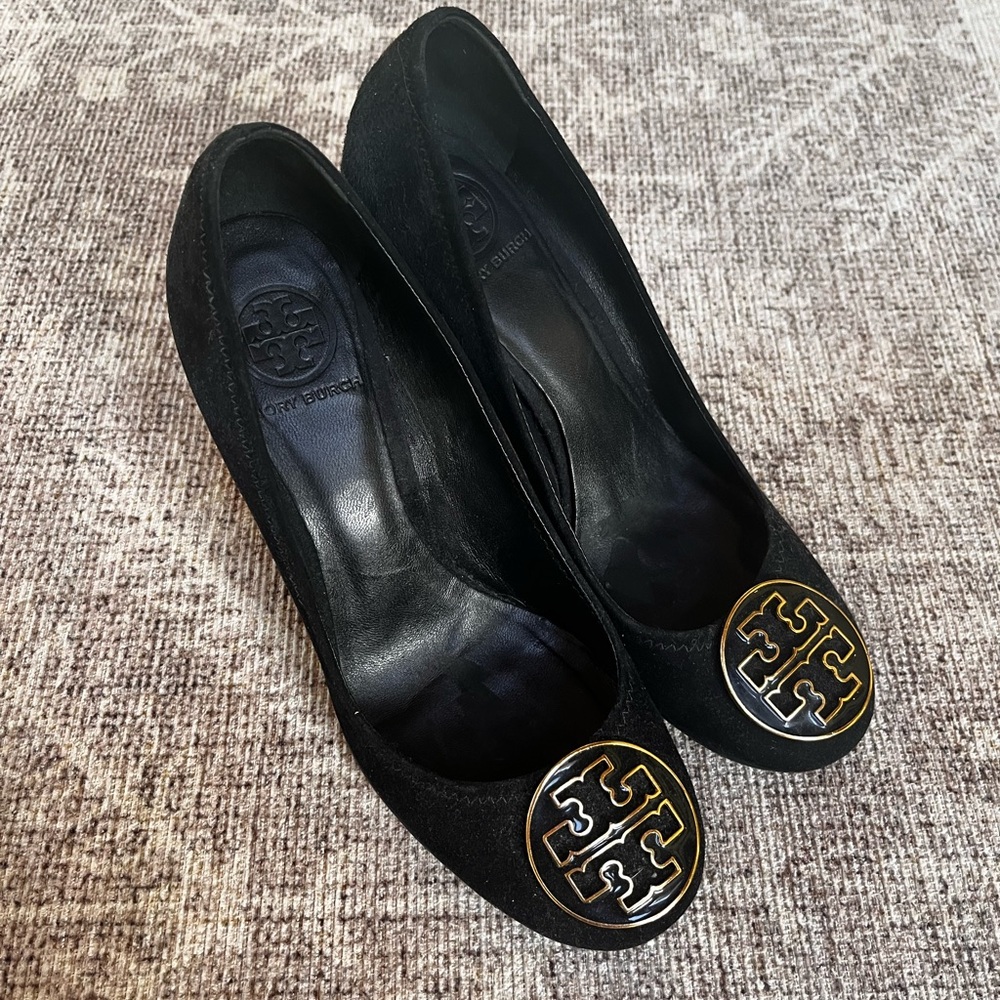 Black Suede Tory Burch Heels